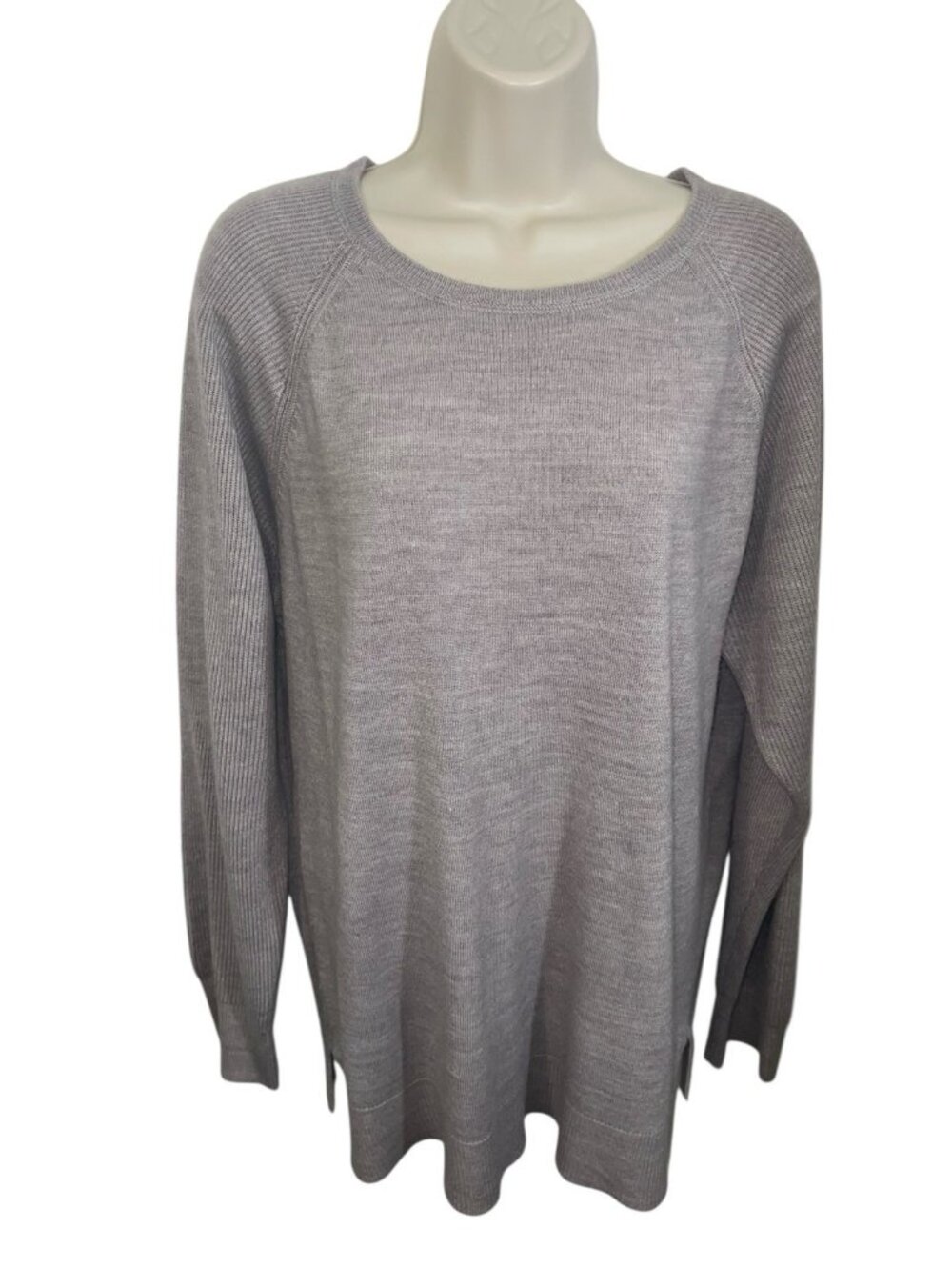 SWEET ROMEO Women's Size Large Gray Pullover Sweater